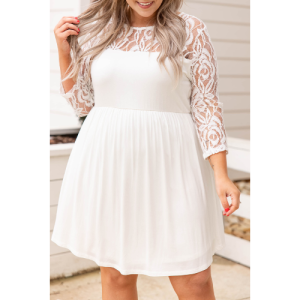 White Lace Sleeved Dress | Ladybits