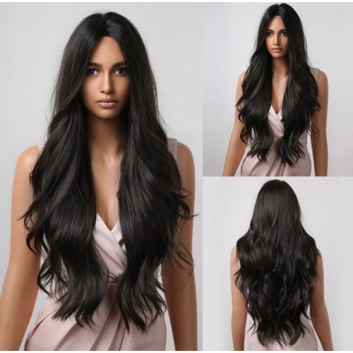 Madison Long Black Wavy Wig