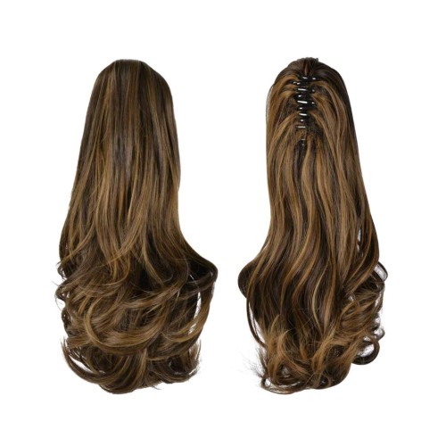 Clip in Ponytail - Brown with Highlights