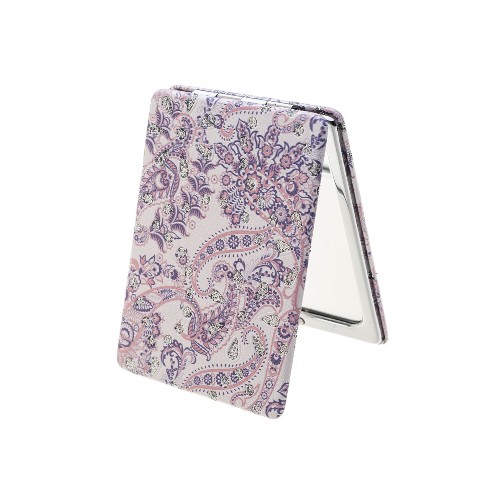 Pink & Purple Paisley Compact Mirror