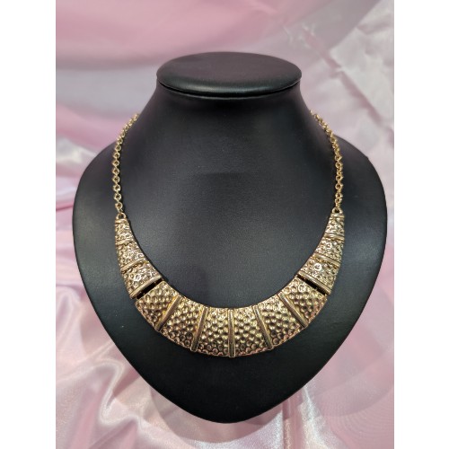 Pressed Collar Necklace Gold
