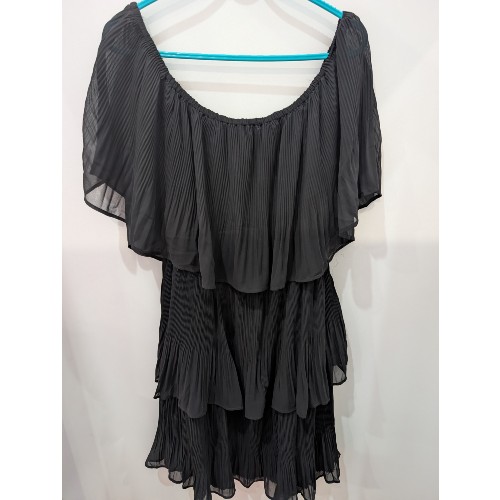 Vine Apparel Off Shoulder Ruffle Dress