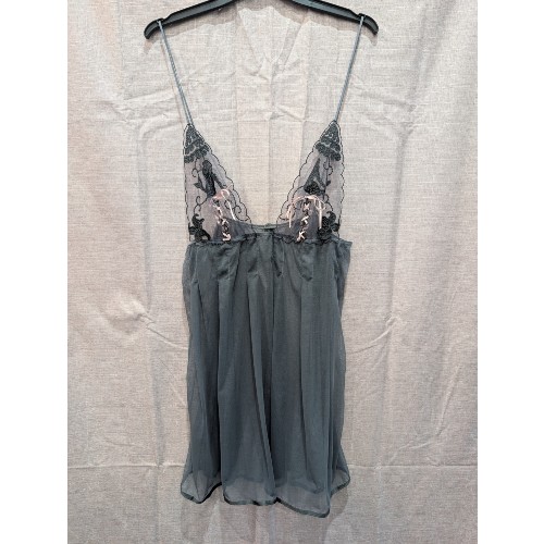 Blue/Grey Mesh Babydoll