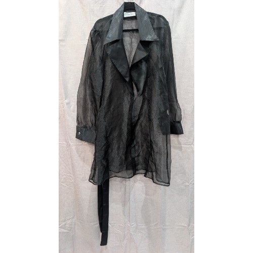 Black Sheer Long Sleeve Top