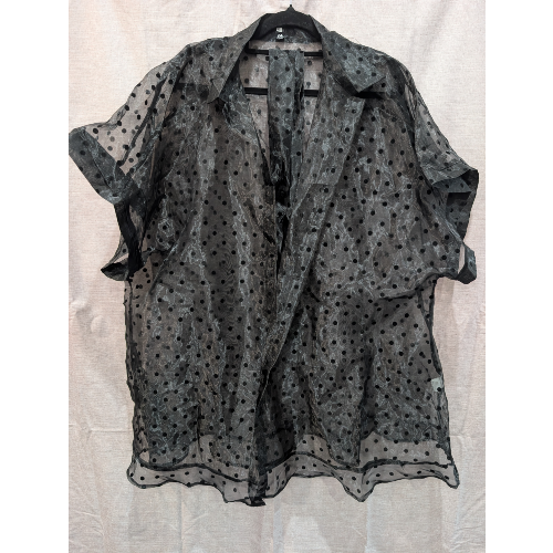 Black Dotty Sheer Blouse