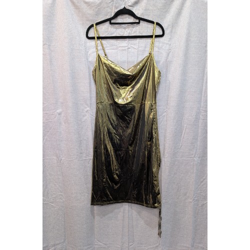 Gold Strapless Dress