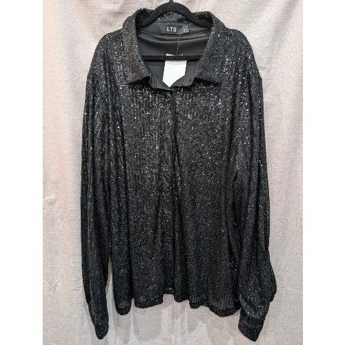 LTS Black Sequin Blouse
