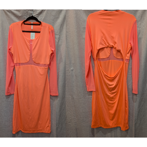 SpicySugar Bright Orange Cut-out Dress