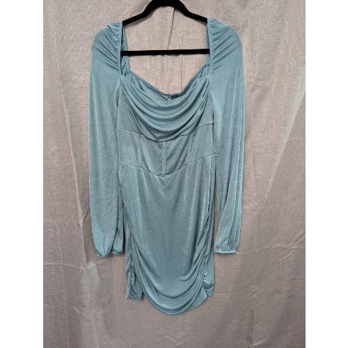 Cider Blue Slinky Bodycon Dress
