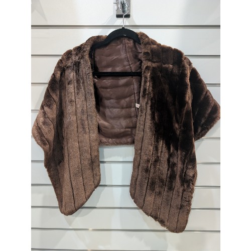 Chocolate Brown Faux Fur Stole