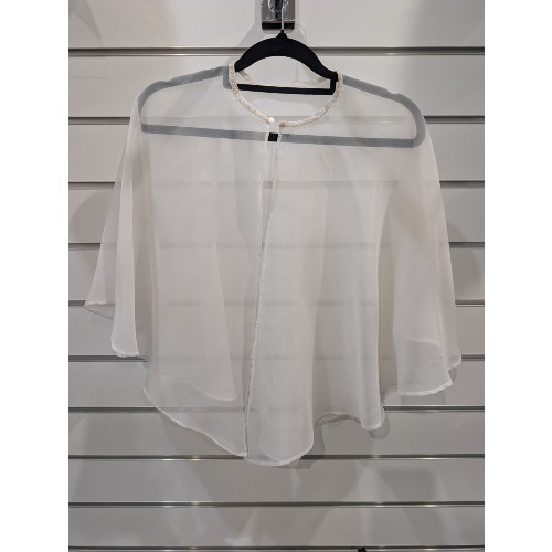 Sheer White Capelet