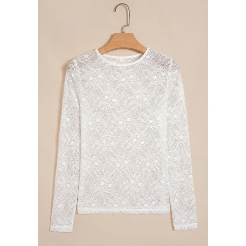 Dixie White Floral Lace Top