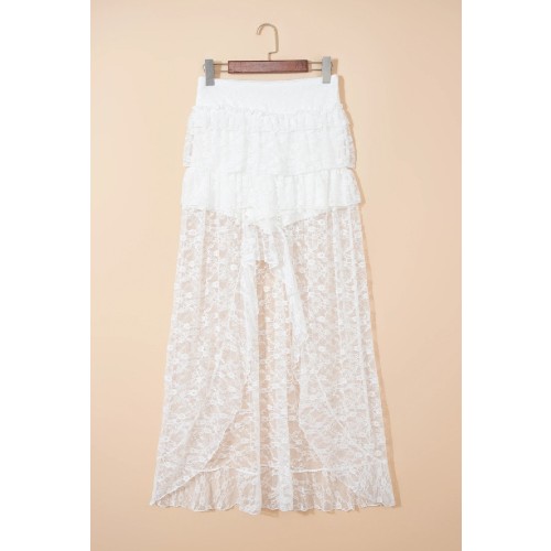 Lara White Lace Skirt