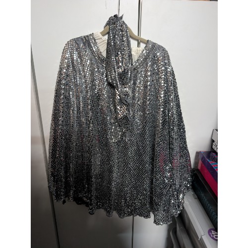 Sequin Rock n Roll Skirt, Silver